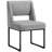 Markque 18.3" H Boucle/Linen Upholstered Parsons Chair with Metal Frame-1421869091