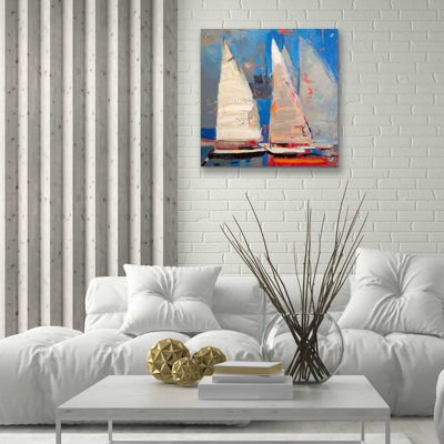 «Ghost Sailing» par Beth Forst, art mural en verre acrylique