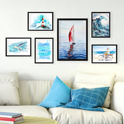 Superbe ensemble d'art mural décoratif en panneau de fibres à densité moyenne (6 pièces), design moderne | 100% panneau de fibres à densité moyenne, épaisseur: 0,8 pouce | Comprend 5 pièces: 9,4 po x 11,4 po et 1 pièce: 9,4 po x 17,3 po | Cadres en plastique durable, parfaits pour la décoration intérieure et les espaces de bureau