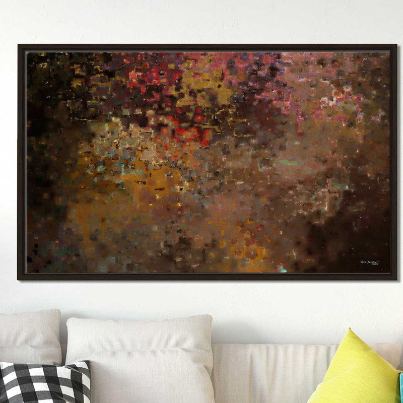 " Elemental " by Mark Lawrence, 51.5" H x 31.5" W x 2" D, Espresso Floater Frame