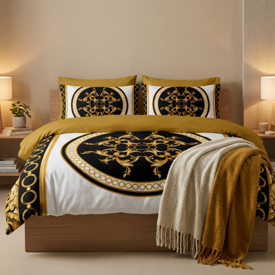 Ensemble de housse de couette Baroque Medallion 3D2