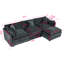 Canapé-lit en chenille moderne avec repose-pieds-1076184504-1076184510