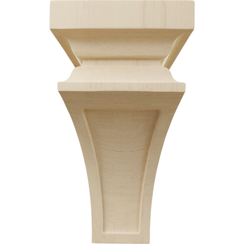 5"W x 5 3/4"D x 10"H Medium Nevio Wood Corbel, Rubberwood (4-Pack), Rubberwood