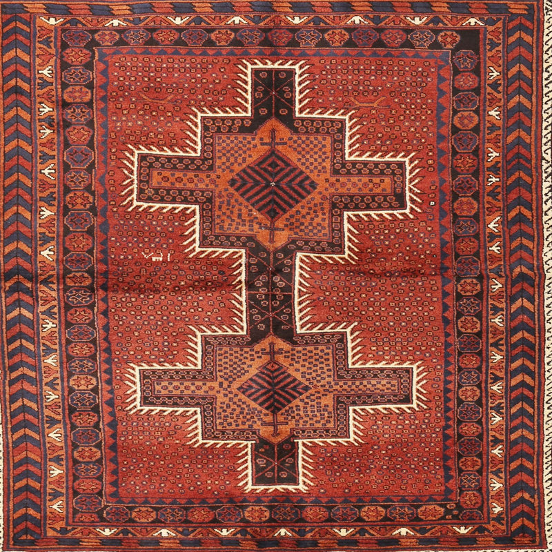 Tapis rouille Plaskitt Southwestern, Carré 4 pi