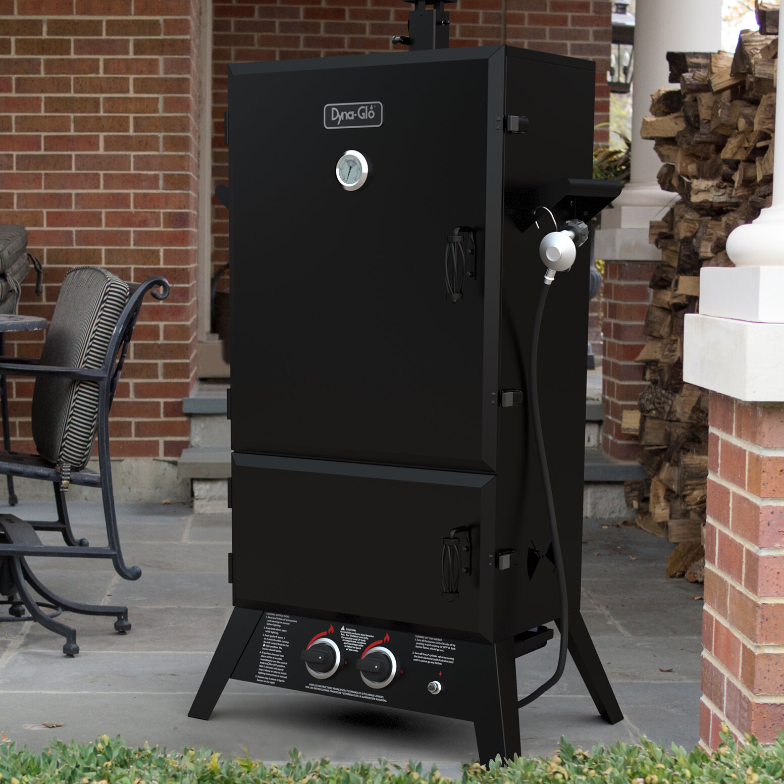 Outdoor Gas Smoker, 30 inch Vertical Propane Smoker, LP Gas Smoker