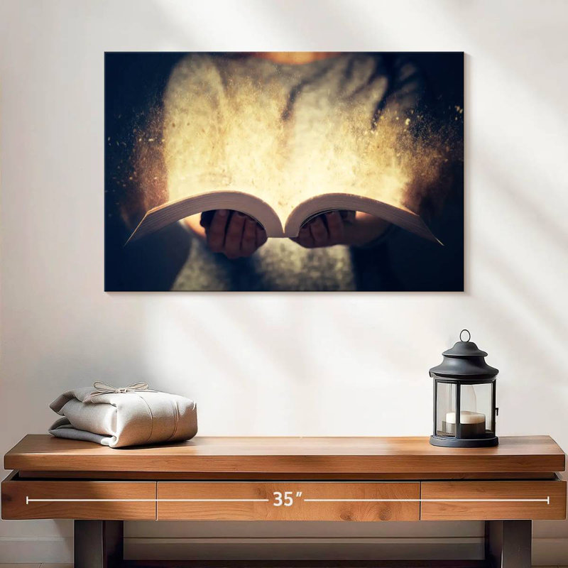 Kerner Reading The Holy Bible, 26" H x 39" W