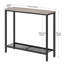 Patric Rustic Slim Wooden 75cm Console Table Entryway Hallway Living Room-182519524