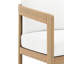 Ensemble d'extérieur en bois d'acacia massif Pablo 6 pièces avec canapé, causeuse, 2 chaises, table basse et table de bout, naturel / blanc