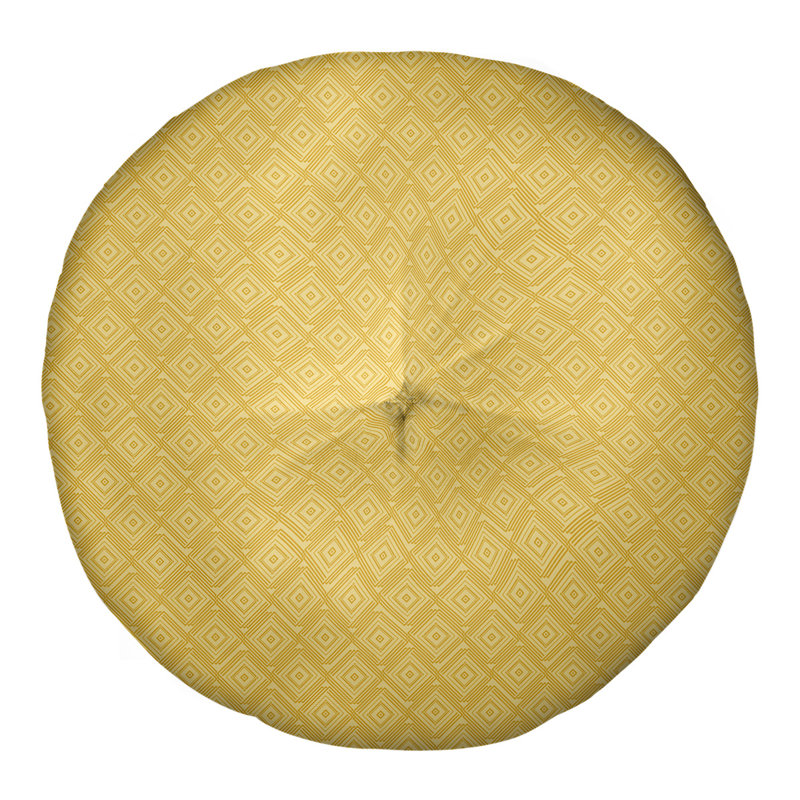 Coussin de sol Katelyn Elizabeth, 30 po x 30 po, Jaune