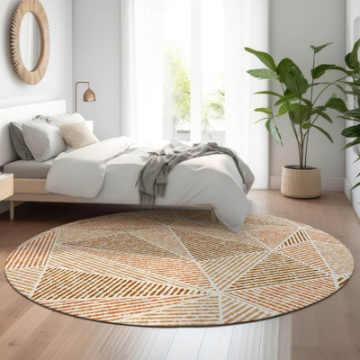 Premium Machine Washable Cerrito Terracotta Rug