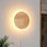 Appliques murales modernes à brancher ou sans fil, lampe murale rétro à rétroéclairage en bois, pour chambre à coucher