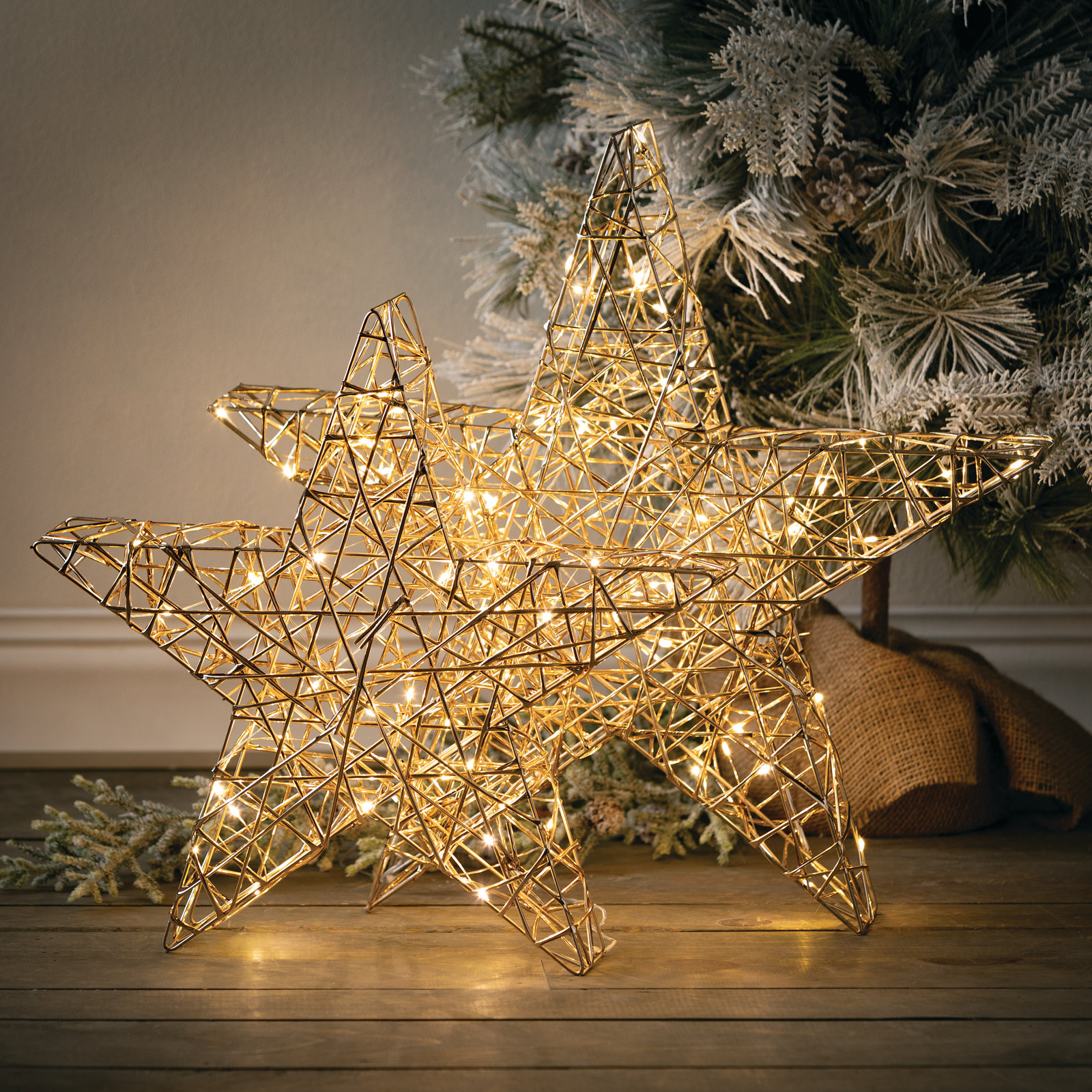 Maison De Noel Metal Outdoor Christmas Decoration, Gold
