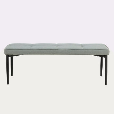 Banc de vestibule capitonné très long, bancs de salle à manger de 51 po, bancs de salle à manger rembourrés, banc de bout de lit en tissu