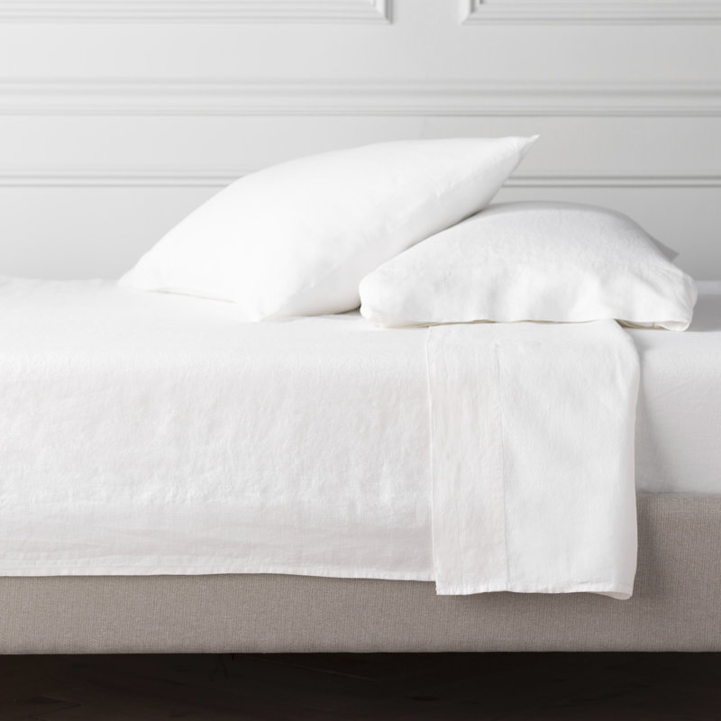 Lush Linen Sheet Set, Queen Sheet Set, White