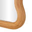 Ensemble de console de salon en bois brun avec miroir
