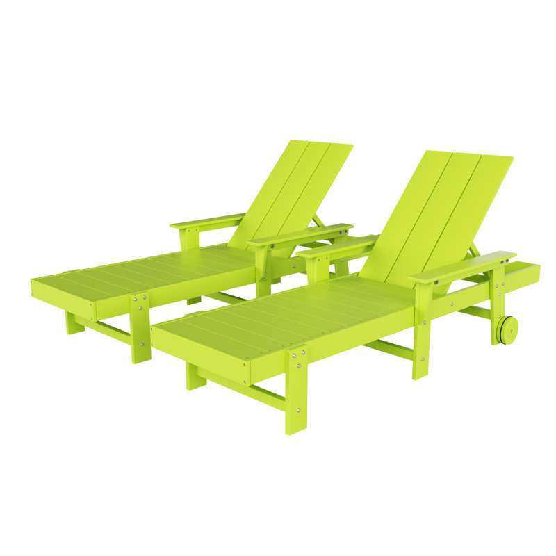 Joubert Outdoor Chaise Lounge Set, Lime