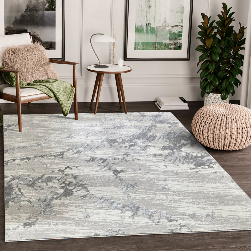 Demaree Abstract Indoor Rug, Rectangle 4' x 6'