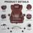 Executive Office Chair with Padded Flip-up Arms, 360°Swivel Free, Easy to Assemble, Brown-1323285777