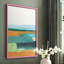 Turquoise et orange I, reproduction encadrée - bois massif-2035808481-2035808488