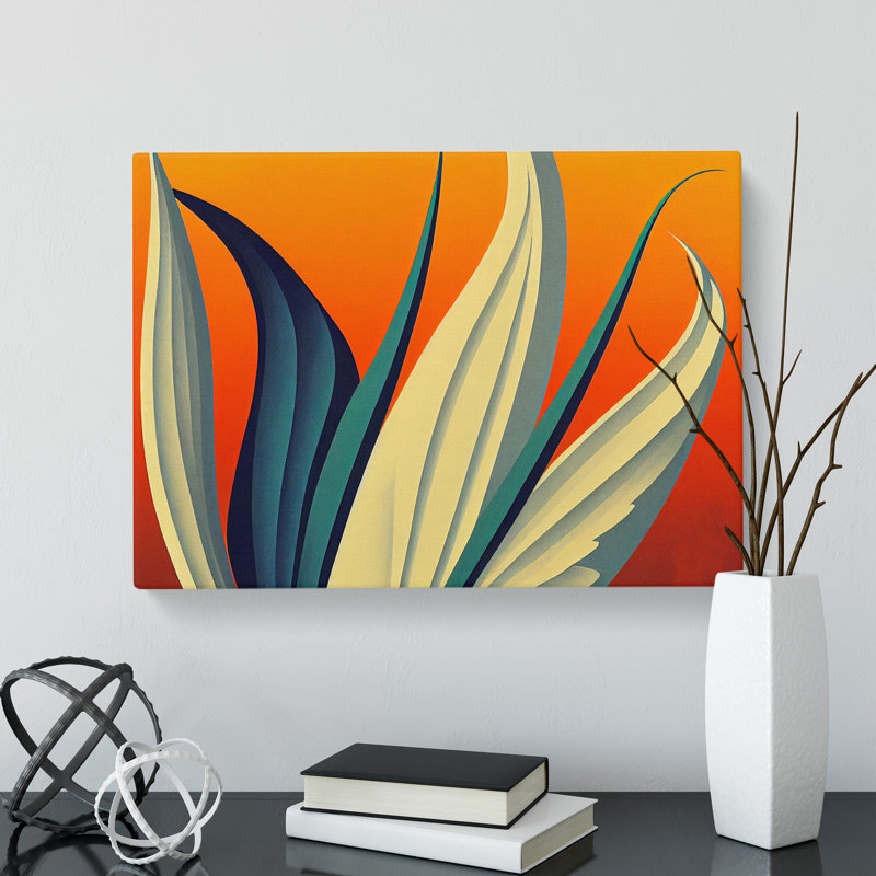 Inspiring Plant Leaf - Wrapped Canvas Print, 35cm H x 50cm W