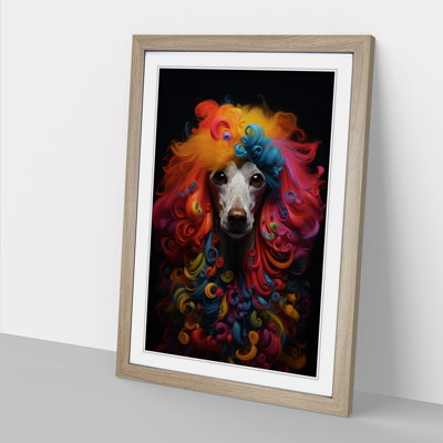 Poodle Conceptual - Single Picture Frame Print on Wood