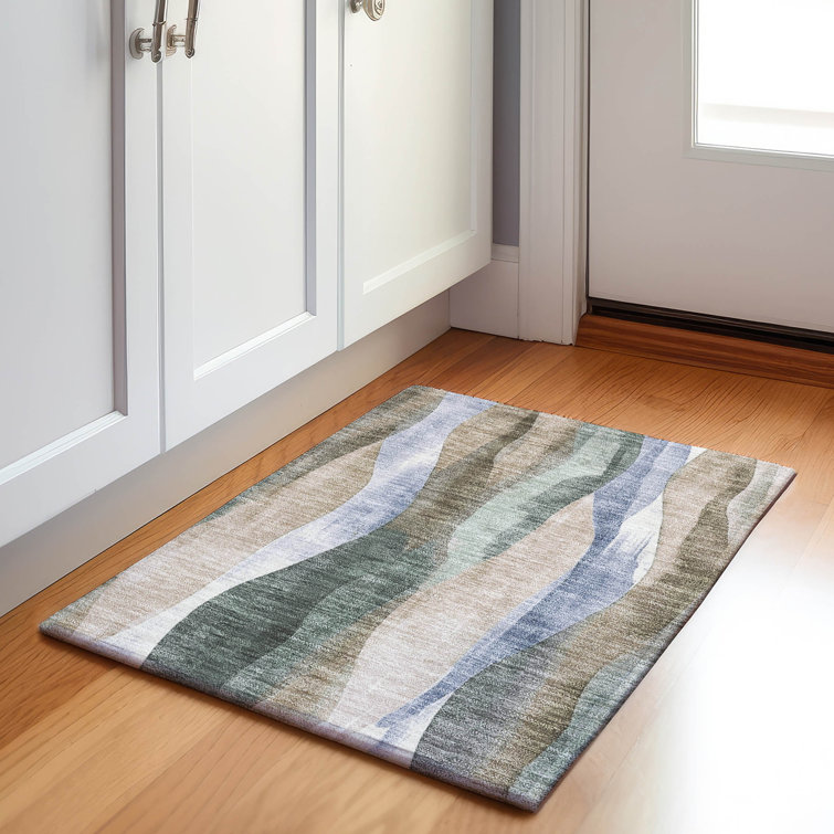 Machine Washable Indoor/Outdoor Xhevrie Beige Rug
