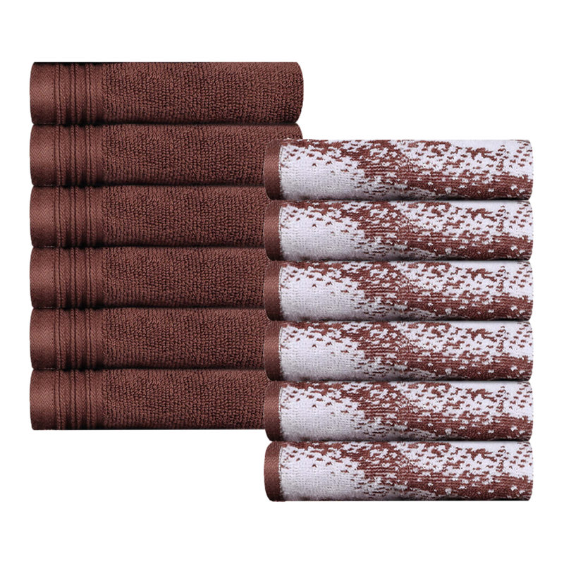Serviettes de table massives en marbre 100% coton 500 g / m² à séchage rapide Kreager 500 g / m², Brun
