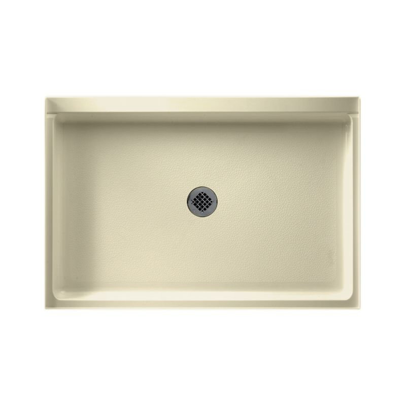 32'' W 48'' D Rectangular Single Shower Base, Bone