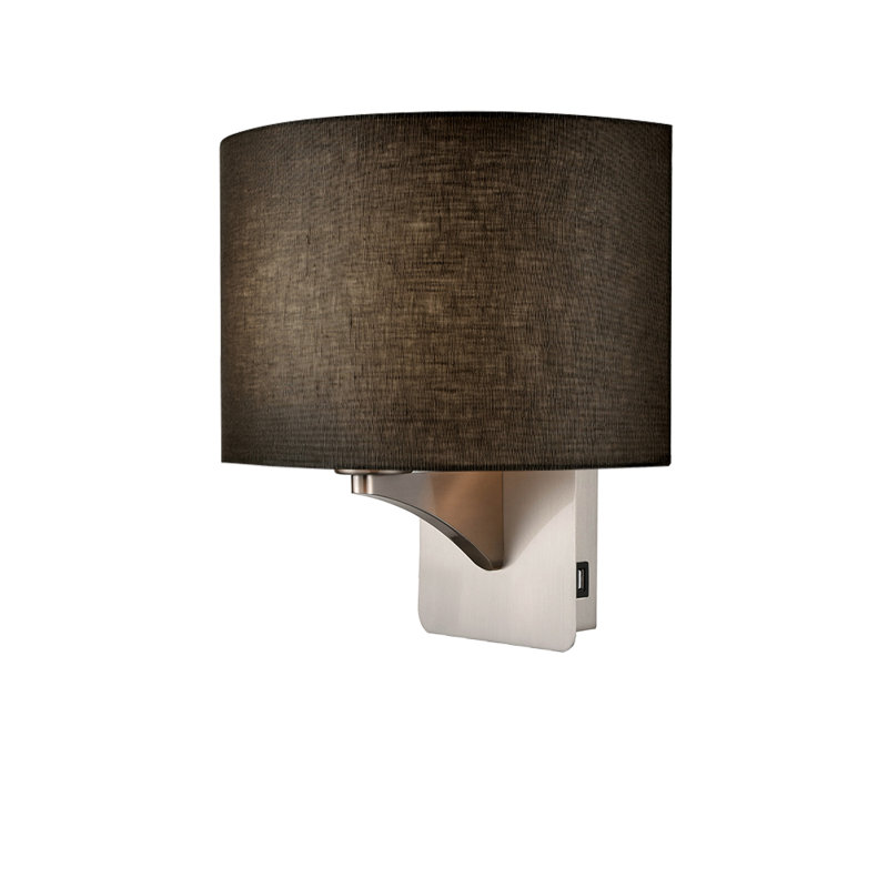 Novato Armed Sconce, Black