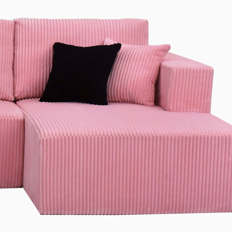 Canapé modulaire Fogshire, Orienté à droite, Rose