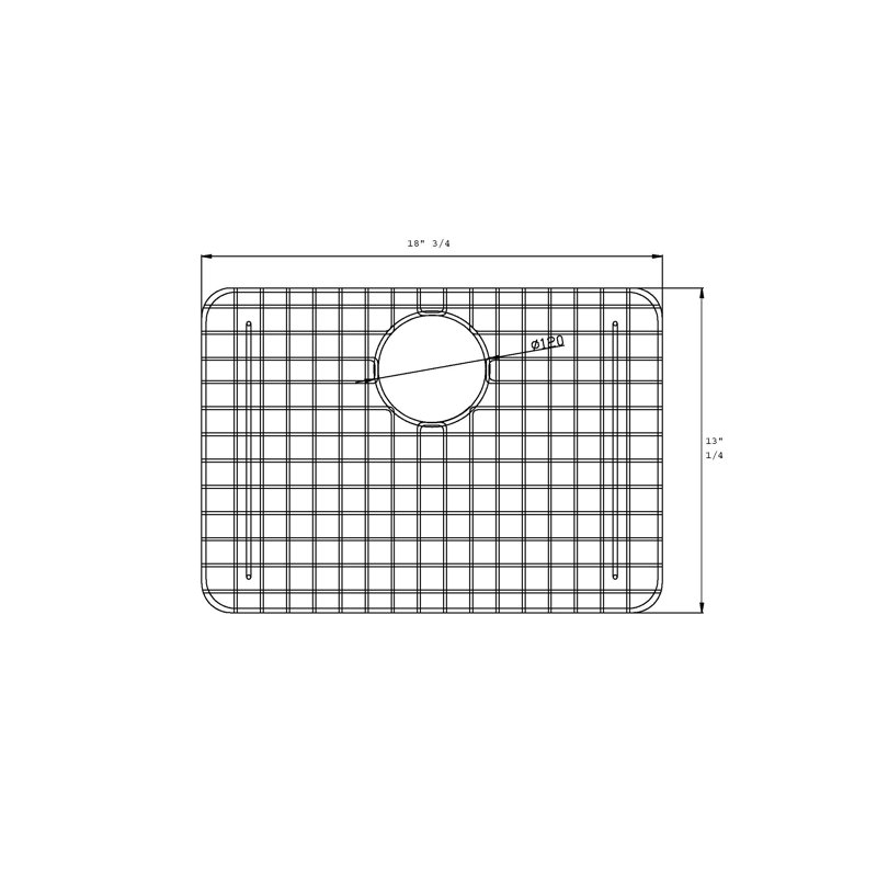 Grille d’évier 19 po x 13 po