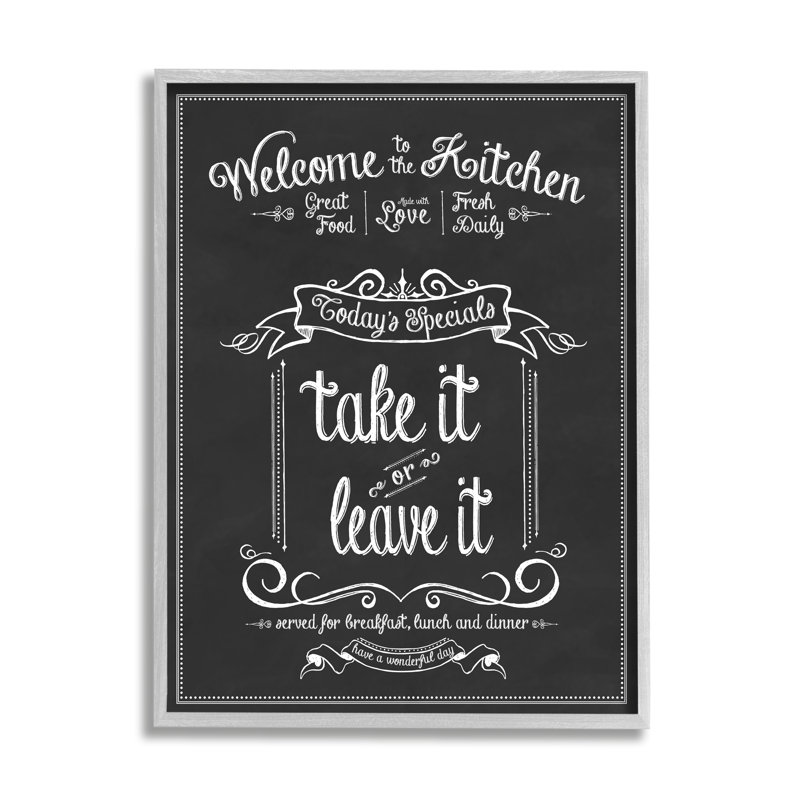 Panneau rétro "Welcome to the Kitchen", L 24 po x H 30 po, Estampe numérique Farmhouse