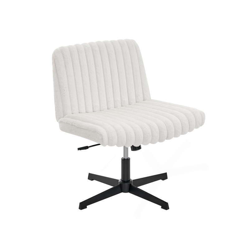 Chaise de coiffeuse Blynn, Blanc, crème