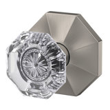 Custom Alexandria Hall-Closet and Bed-Bath Glass Knob with Rosewood Trim