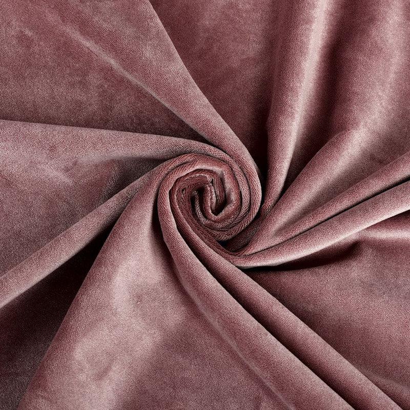 Luxury Matte Velvet Round Tablecloth, 77 Ruddy Pink