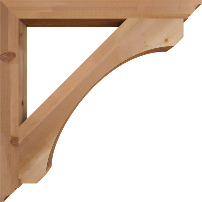 Support en bois rustique traditionnel BKTLEC01, Cèdre rouge de l'Ouest (lisse), H 44 po x l 3,5 po x P 44 po