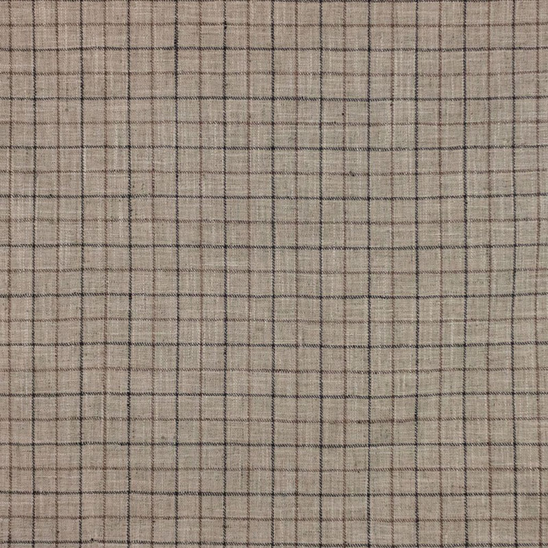 Mercer Check Fabric, Pearl Gray