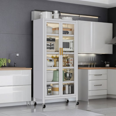 Peever Display Stand Dining Room Cabinet Kitchen Pantry Pantry Cabinet Kitchen Pantry Cabinet Kitchen Storage by Ebern Designs