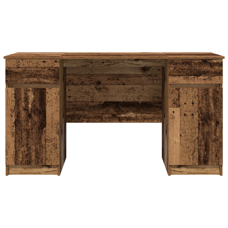 Computer Desk, Brown Wood