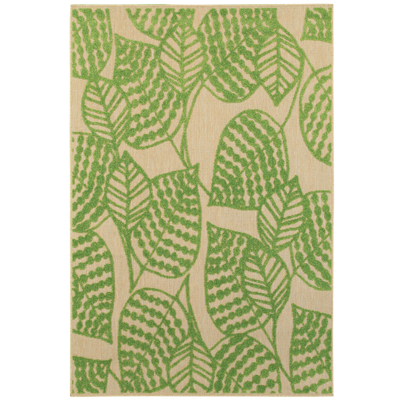 Ledyard Floral Indoor / Outdoor Rug, Rectangle 9'10" x 12'10"