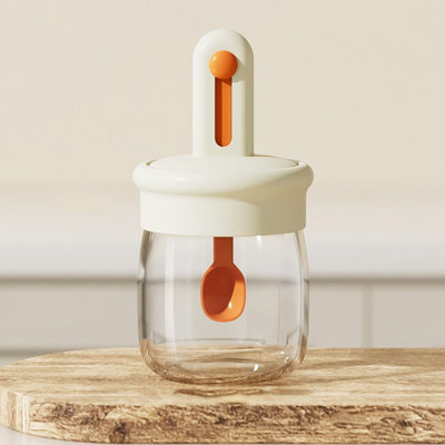 Glass condiment jars Glass Saltss Dishe  Storage  Pepper  Saltss  Sugars  Seasoning Saltss  Spices  Chili And Herbs  Glass Saltss Dishe With Lid And Retractable Spoon