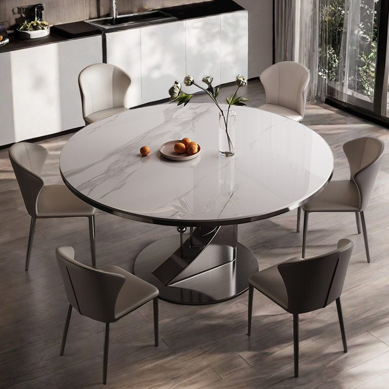 Ensembles de table de salle à manger légers et luxueux, H 29,5 po x L 53,1 po x l 53,1 po, Blanc