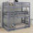 Triple-Decker Detachable Bunk Bed With Integrated Safety Ladders & Guardrails-1178644904