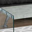 Table basse, accent, cocktail, rectangulaire, salon, l 44 po, stratifié gris, verre trempé transparent
