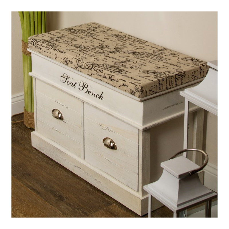 Urban Chic Polyester Upholstered Storage Bench