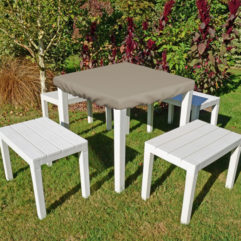 Couvercle de table de patio carré multi-usage robuste, revêtement de table imperméable pour l'extérieur résistant aux rayons UV