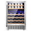 Cowsar 46 Bottle Wine Cooler/Cabinet Beverage Refrigerator, Temperature Lock, Double layer Glass Door, Dual-Zone Temperature Control, Low Noise