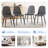 19.1'' H Linen Upholstered Metal Side Chair