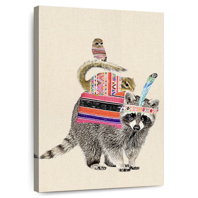 Brampt Racoon Boho, 45" H x 30" W