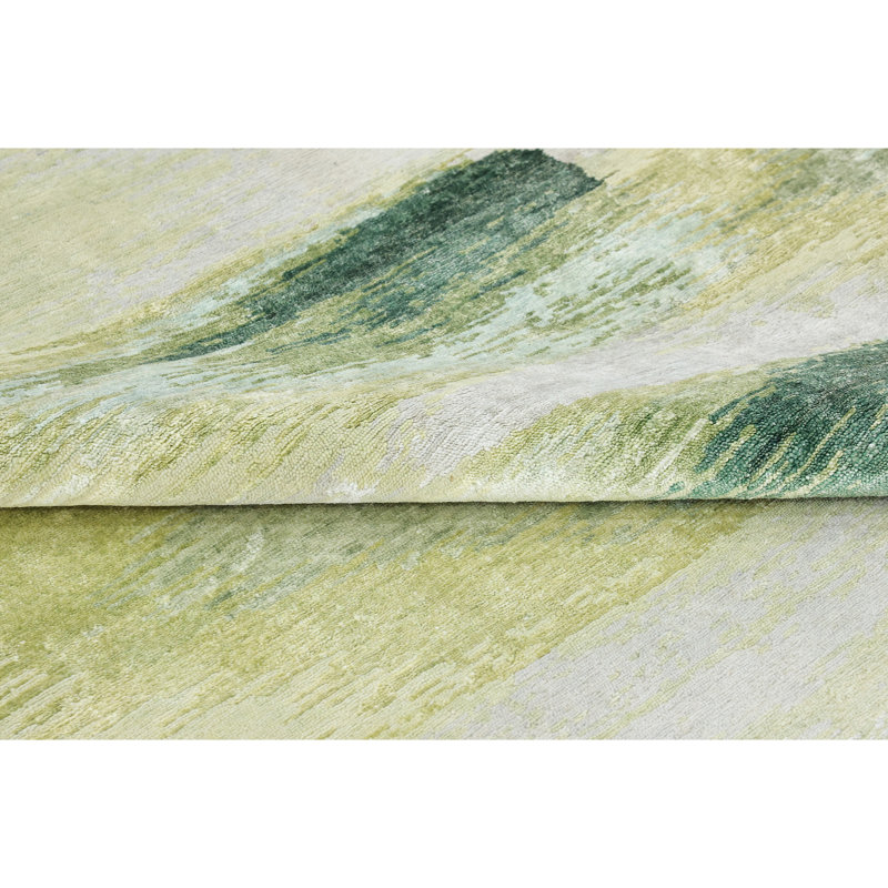 Handmade Wool Abstract Area Rug, Rectangle 6' x 9'